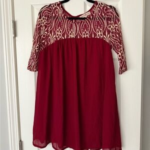 Altar’d State Christmas Red Lace Dress